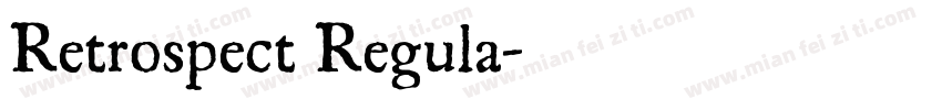 Retrospect Regula字体转换
